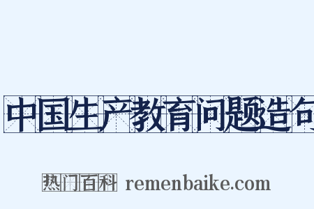 中国生产教育问题造句是什么意思的图片